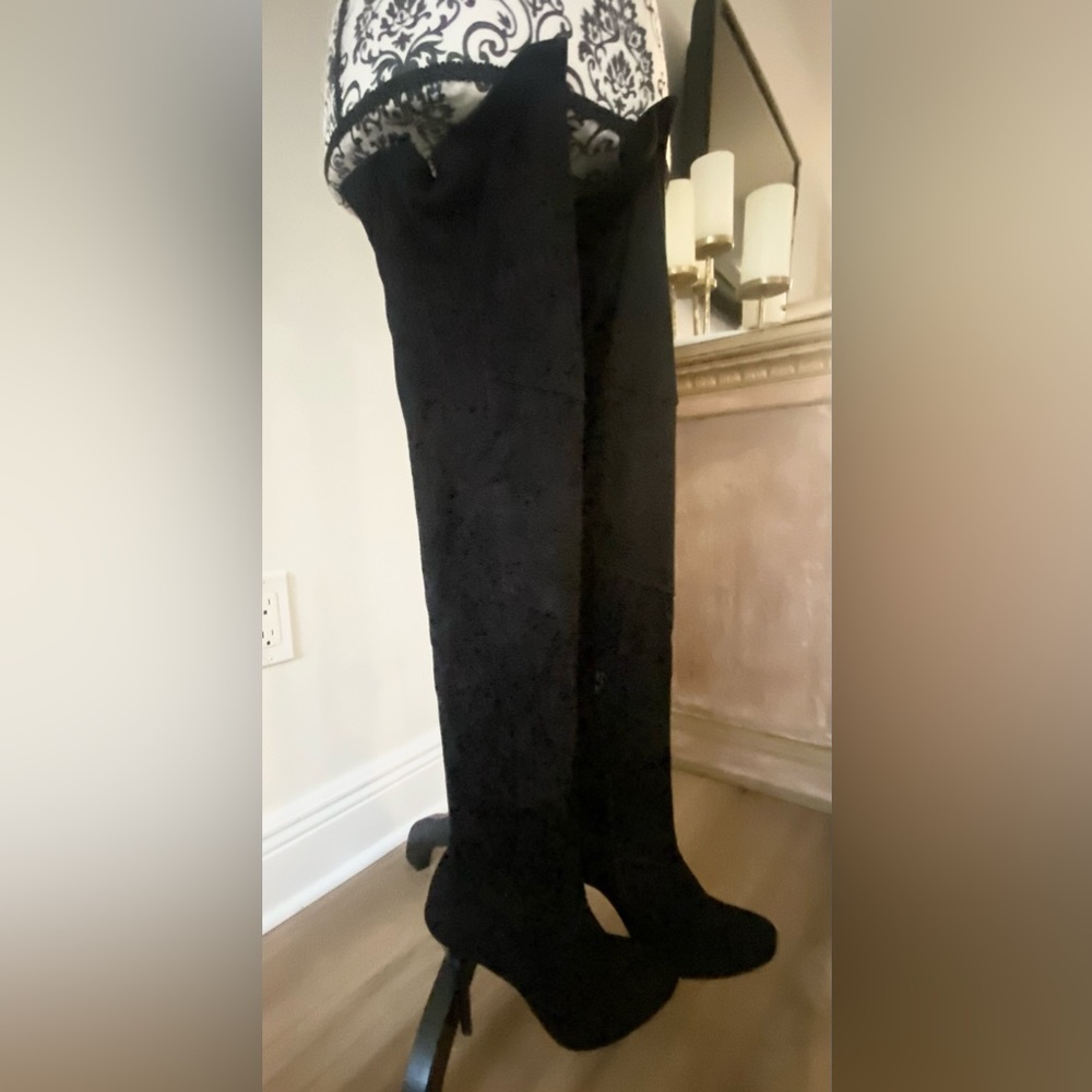 Thigh High Black Suede Boot (8)